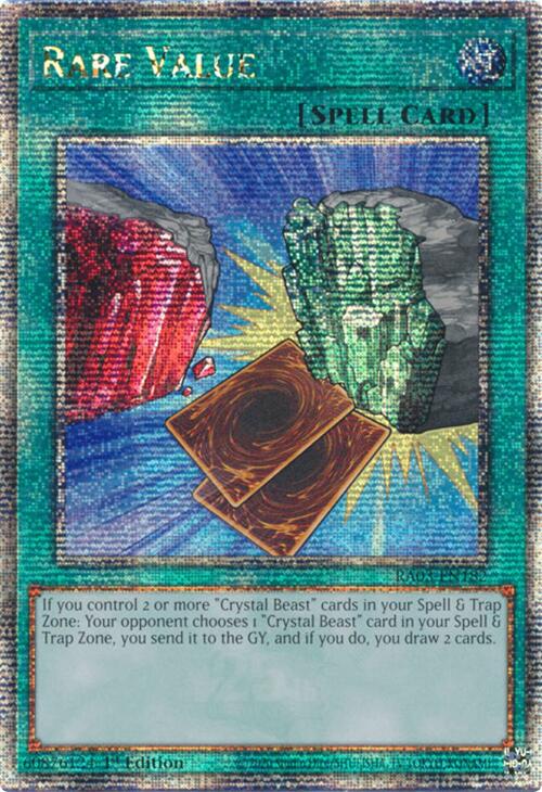 Rare Value (Quarter Century Secret Rare) [RA03-EN182] Quarter Century Secret Rare | Clutch Gaming