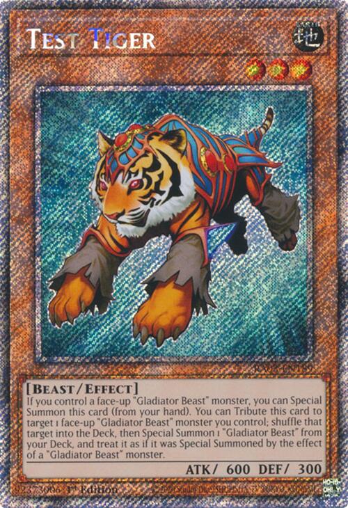 Test Tiger (Platinum Secret Rare) [RA03-EN189] Platinum Secret Rare | Clutch Gaming