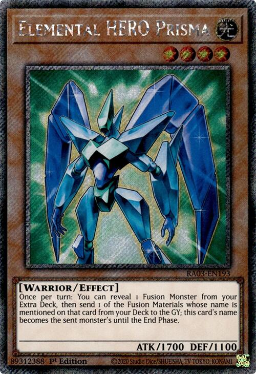 Elemental HERO Prisma (Platinum Secret Rare) [RA03-EN193] Platinum Secret Rare | Clutch Gaming