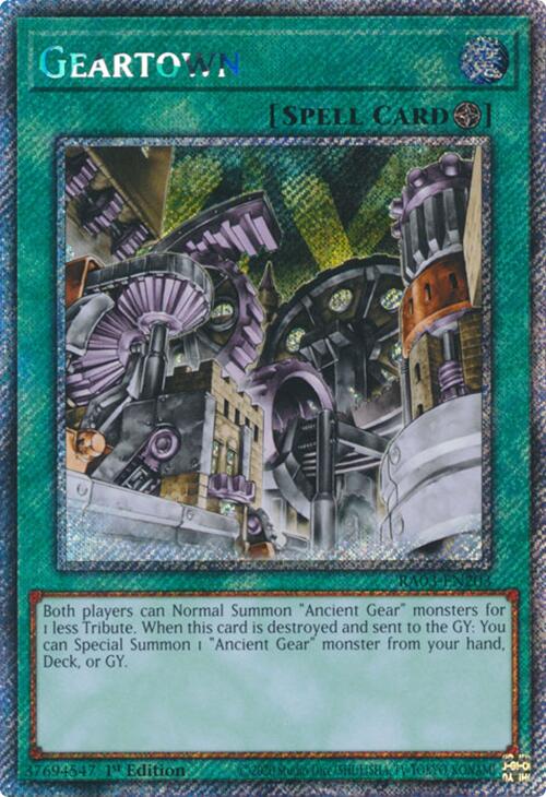 Geartown (Platinum Secret Rare) [RA03-EN203] Platinum Secret Rare | Clutch Gaming