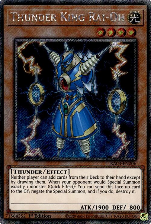 Thunder King Rai-Oh (Platinum Secret Rare) [RA03-EN206] Platinum Secret Rare | Clutch Gaming