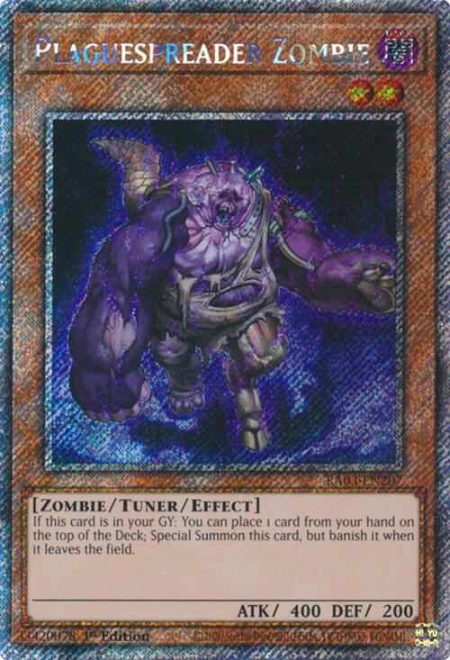 Plaguespreader Zombie (Platinum Secret Rare) [RA03-EN207] Platinum Secret Rare | Clutch Gaming