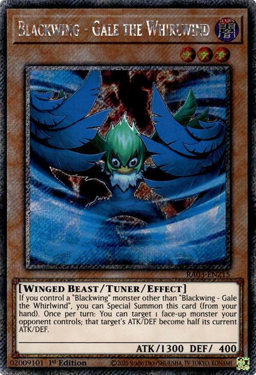 Blackwing - Gale the Whirlwind (Platinum Secret Rare) [RA03-EN215] Platinum Secret Rare | Clutch Gaming