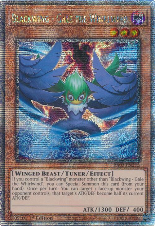 Blackwing - Gale the Whirlwind (Quarter Century Secret Rare) [RA03-EN215] Quarter Century Secret Rare | Clutch Gaming