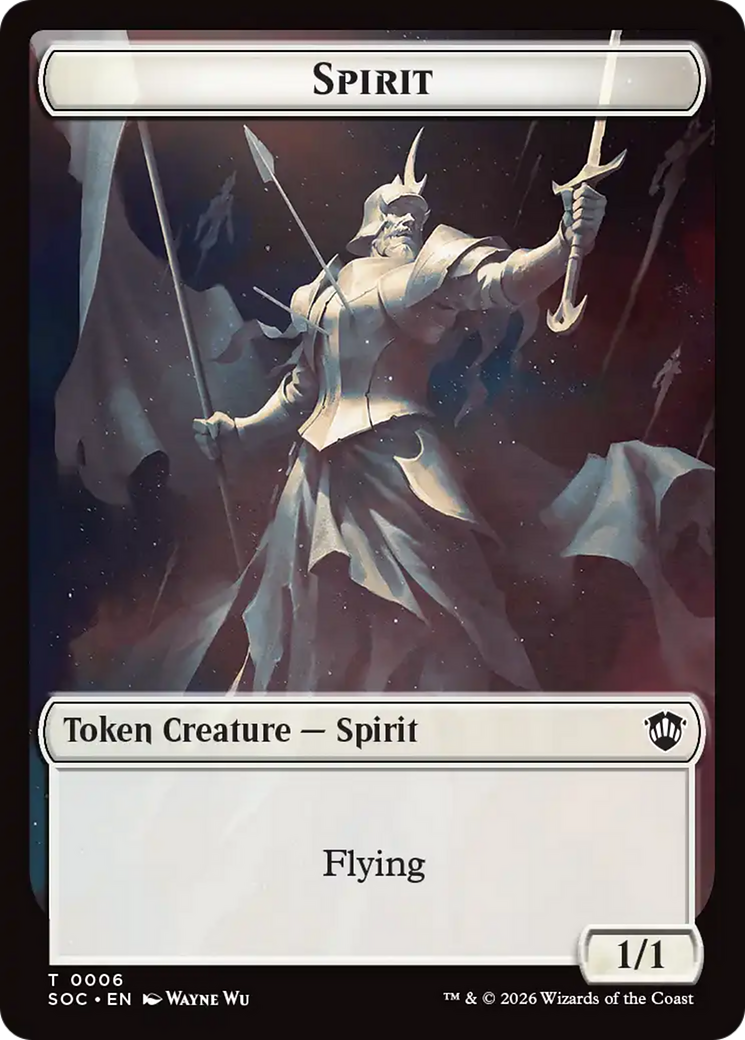 Spirit (0006) // Illusion Double-Sided Token [Secrets of Strixhaven Commander Tokens] | Clutch Gaming