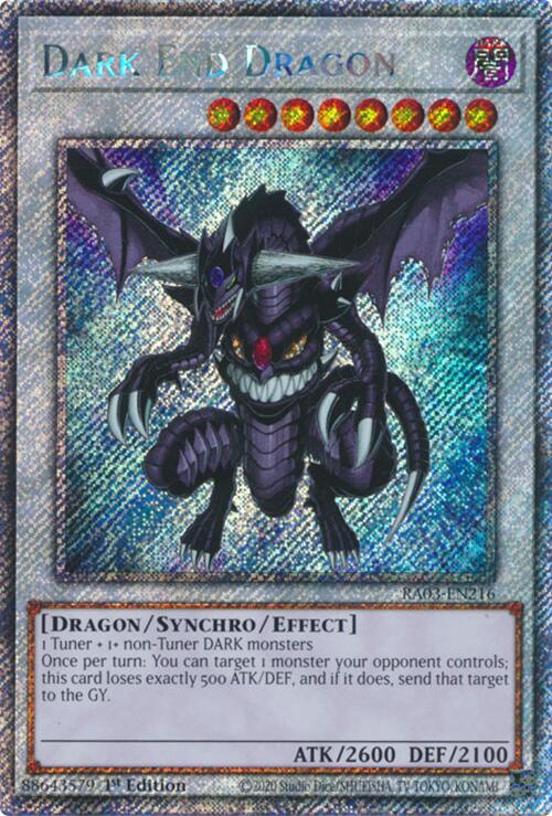 Dark End Dragon (Platinum Secret Rare) [RA03-EN216] Platinum Secret Rare | Clutch Gaming