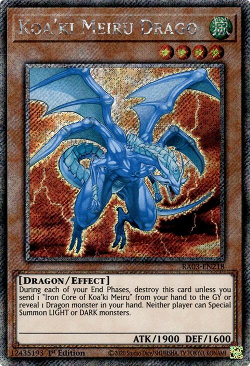 Koa'ki Meiru Drago (Platinum Secret Rare) [RA03-EN218] Platinum Secret Rare | Clutch Gaming