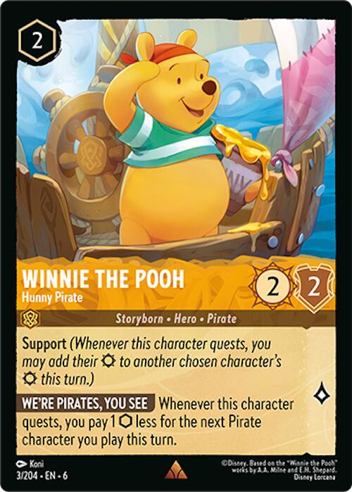 Winnie the Pooh - Hunny Pirate (3/204) [Azurite Sea] | Clutch Gaming