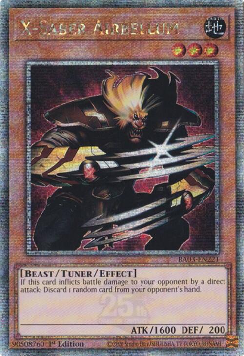 X-Saber Airbellum (Quarter Century Secret Rare) [RA03-EN221] Quarter Century Secret Rare | Clutch Gaming