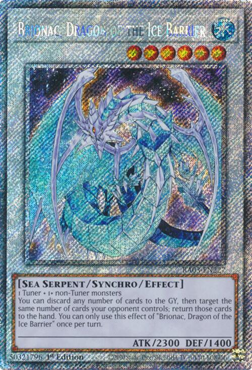 Brionac, Dragon of the Ice Barrier (Platinum Secret Rare) [RA03-EN227] Platinum Secret Rare | Clutch Gaming