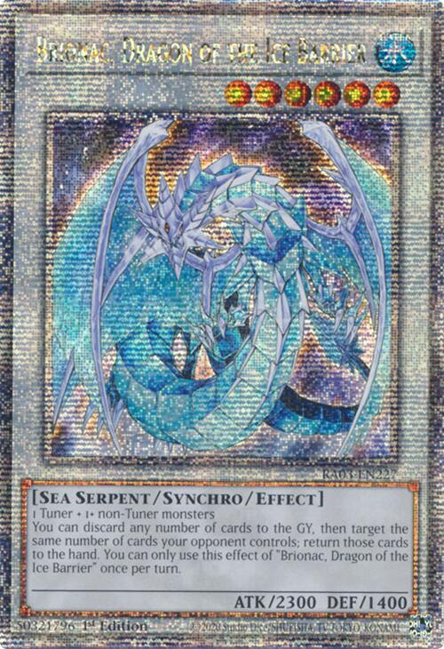 Brionac, Dragon of the Ice Barrier (Quarter Century Secret Rare) [RA03-EN227] Quarter Century Secret Rare | Clutch Gaming