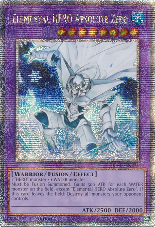 Elemental HERO Absolute Zero (Quarter Century Secret Rare) [RA03-EN231] Quarter Century Secret Rare | Clutch Gaming