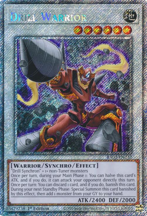 Drill Warrior (Platinum Secret Rare) [RA03-EN232] Platinum Secret Rare | Clutch Gaming