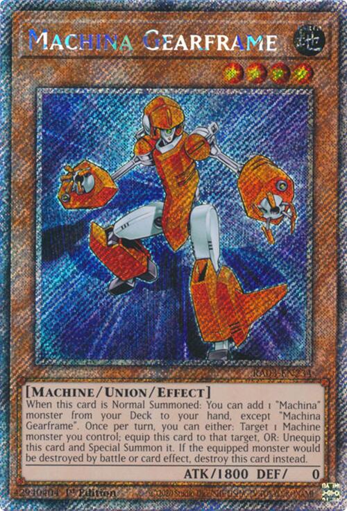 Machina Gearframe (Platinum Secret Rare) [RA03-EN234] Platinum Secret Rare | Clutch Gaming