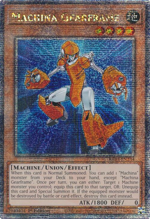 Machina Gearframe (Quarter Century Secret Rare) [RA03-EN234] Quarter Century Secret Rare | Clutch Gaming