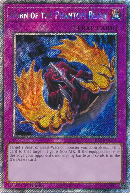 Horn of the Phantom Beast (Platinum Secret Rare) [RA03-EN241] Platinum Secret Rare | Clutch Gaming