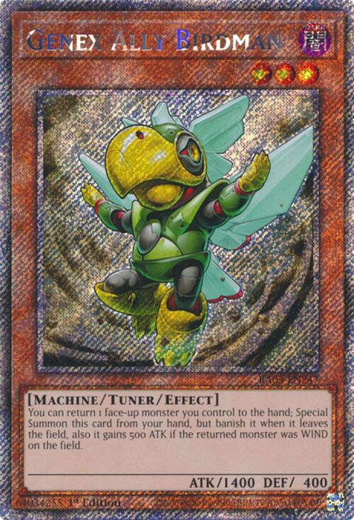 Genex Ally Birdman (Platinum Secret Rare) [RA03-EN247] Platinum Secret Rare | Clutch Gaming