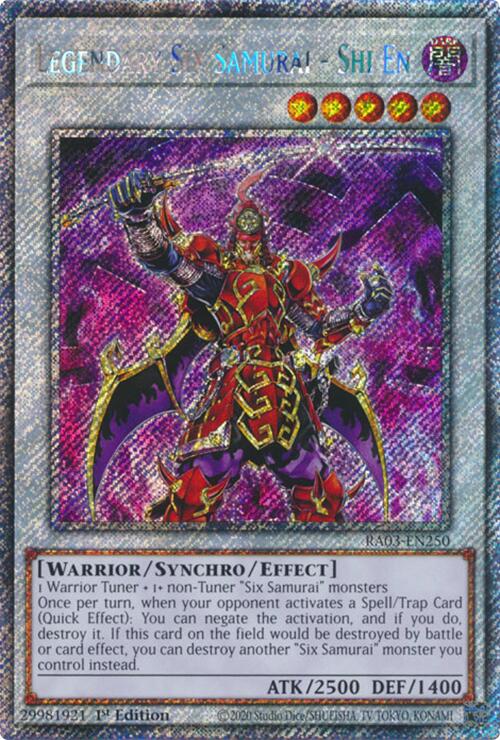 Legendary Six Samurai - Shi En (Platinum Secret Rare) [RA03-EN250] Platinum Secret Rare | Clutch Gaming