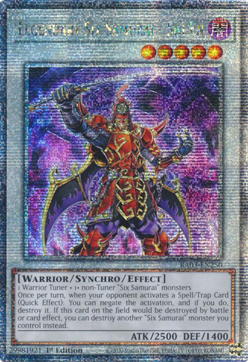 Legendary Six Samurai - Shi En (Quarter Century Secret Rare) [RA03-EN250] Quarter Century Secret Rare | Clutch Gaming