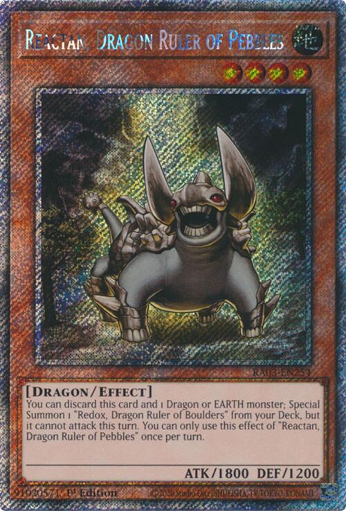 Reactan, Dragon Ruler of Pebbles (Platinum Secret Rare) [RA03-EN254] Platinum Secret Rare | Clutch Gaming