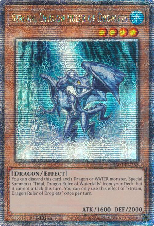 Stream, Dragon Ruler of Droplets (Quarter Century Secret Rare) [RA03-EN255] Quarter Century Secret Rare | Clutch Gaming