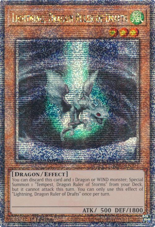 Lightning, Dragon Ruler of Drafts (Quarter Century Secret Rare) [RA03-EN257] Quarter Century Secret Rare | Clutch Gaming