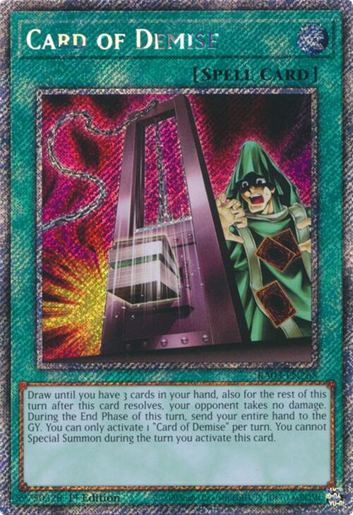 Card of Demise (Platinum Secret Rare) [RA03-EN265] Platinum Secret Rare | Clutch Gaming