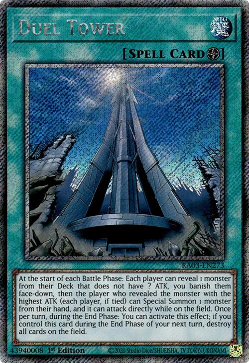 Duel Tower (Platinum Secret Rare) [RA03-EN273] Platinum Secret Rare | Clutch Gaming