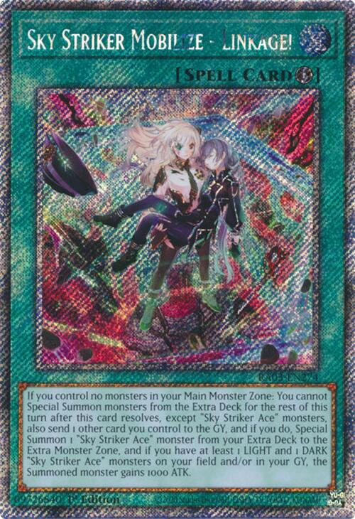 Sky Striker Mobilize - Linkage! (Platinum Secret Rare) [RA03-EN274] Platinum Secret Rare | Clutch Gaming
