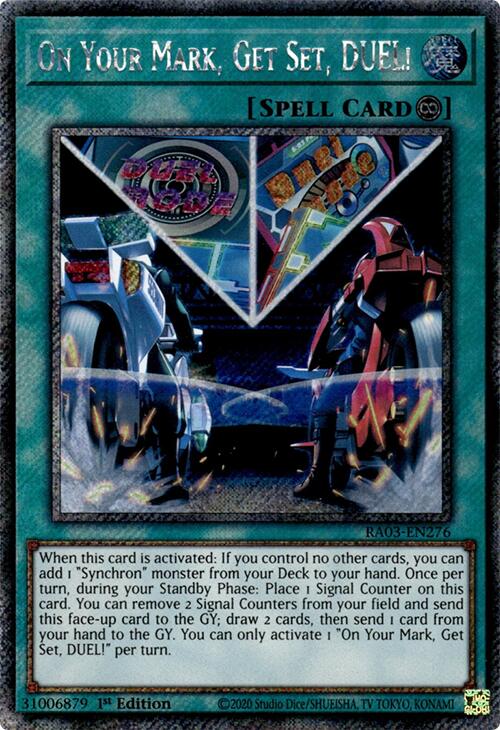 On Your Mark, Get Set, DUEL! (Platinum Secret Rare) [RA03-EN276] Platinum Secret Rare | Clutch Gaming