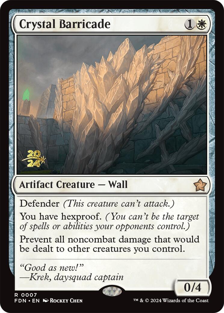 Crystal Barricade [Foundations Prerelease Promos] | Clutch Gaming