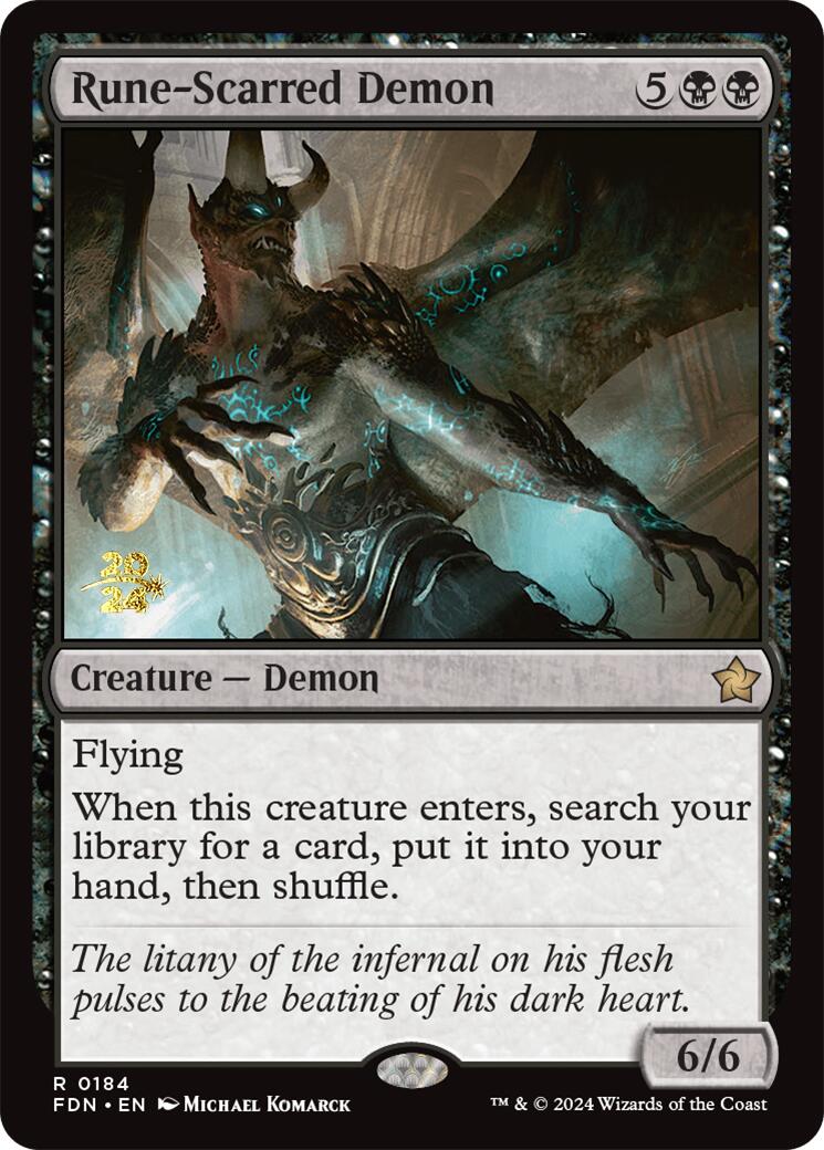 Rune-Scarred Demon [Foundations Prerelease Promos] | Clutch Gaming