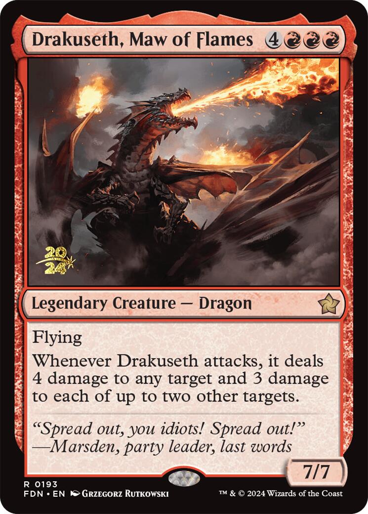 Drakuseth, Maw of Flames [Foundations Prerelease Promos] | Clutch Gaming