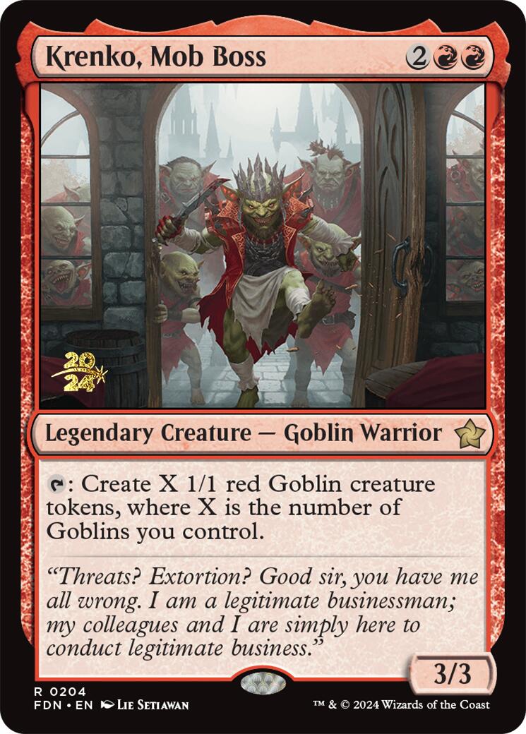 Krenko, Mob Boss [Foundations Prerelease Promos] | Clutch Gaming