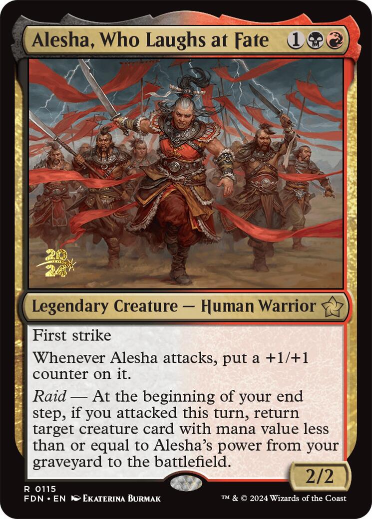 Alesha, Who Laughs at Fate [Foundations Prerelease Promos] | Clutch Gaming