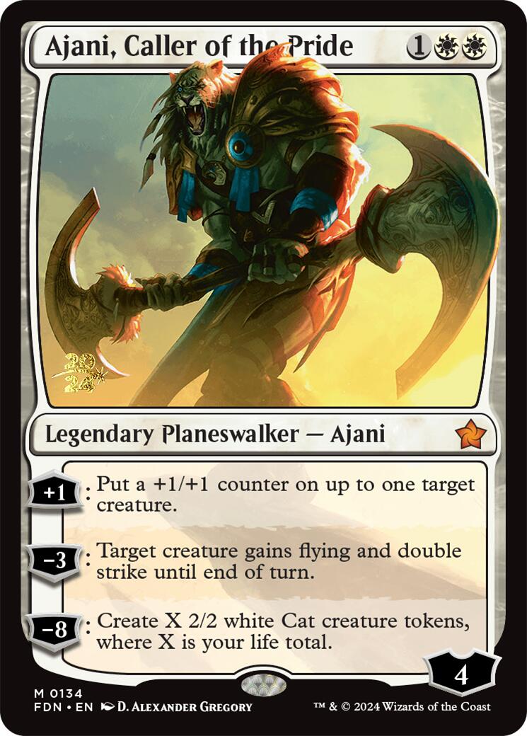 Ajani, Caller of the Pride [Foundations Prerelease Promos] | Clutch Gaming