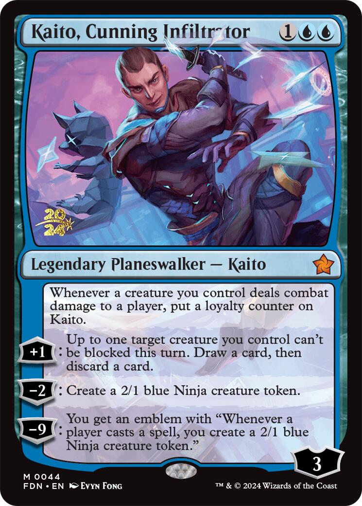 Kaito, Cunning Infiltrator [Foundations Prerelease Promos] | Clutch Gaming