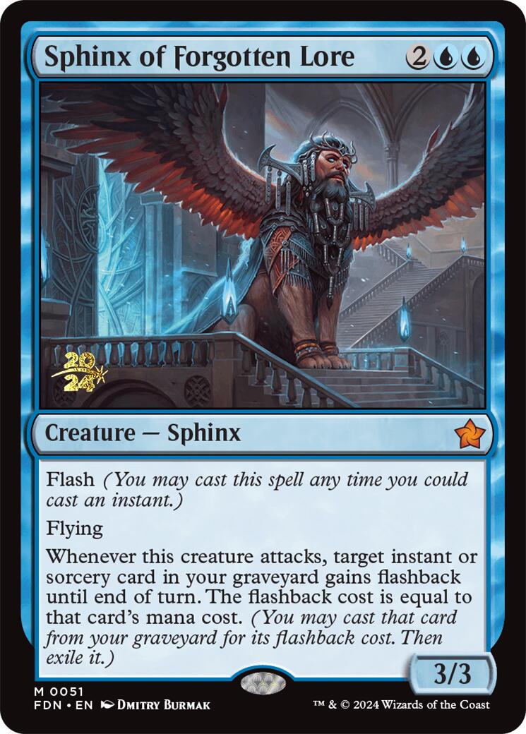 Sphinx of Forgotten Lore [Foundations Prerelease Promos] | Clutch Gaming