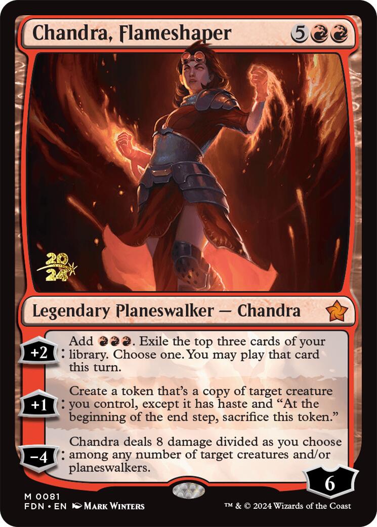 Chandra, Flameshaper [Foundations Prerelease Promos] | Clutch Gaming