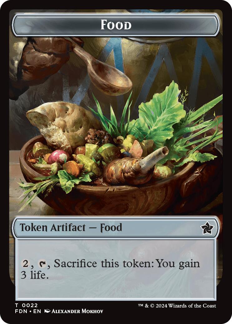 Food // Treasure Double-Sided Token [Foundations Tokens] | Clutch Gaming