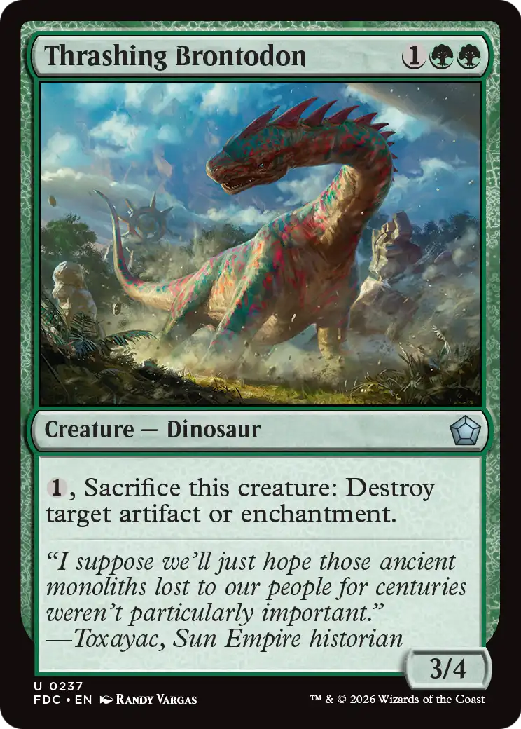 Thrashing Brontodon [Foundations Commander] | Clutch Gaming