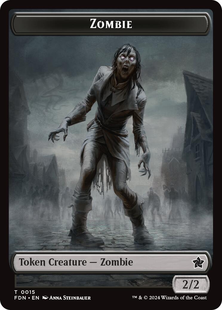 Goblin // Zombie Doubled-Sided Token [Foundations Tokens] | Clutch Gaming