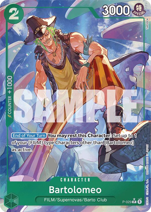 Bartolomeo (P-029) (Full Art) [Premium Booster -The Best-] | Clutch Gaming