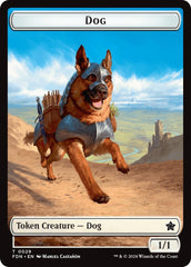 Dog // Beast (0033) Double-Sided Token [Foundations Tokens] | Clutch Gaming