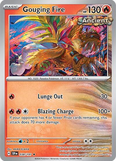 Gouging Fire (038/191) (Deck Exclusives) [Scarlet & Violet: Surging Sparks] | Clutch Gaming