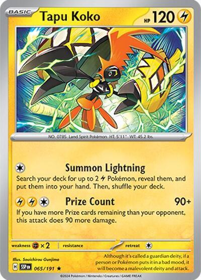 Tapu Koko (065/191) (Deck Exclusives) [Scarlet & Violet: Surging Sparks] | Clutch Gaming