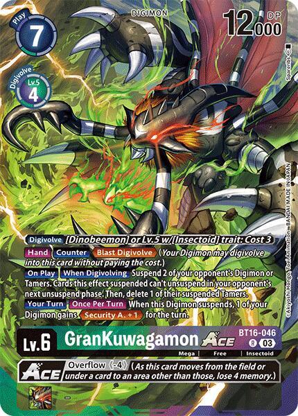 GranKuwagamon ACE [BT16-046] (Alternate Art) [Special Limited Set] | Clutch Gaming