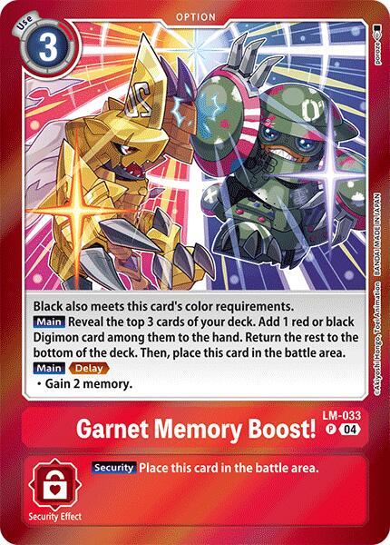 Garnet Memory Boost! [LM-033] [Special Limited Set] | Clutch Gaming