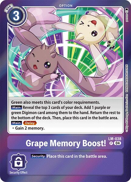 Grape Memory Boost! [LM-038] [Special Limited Set] | Clutch Gaming