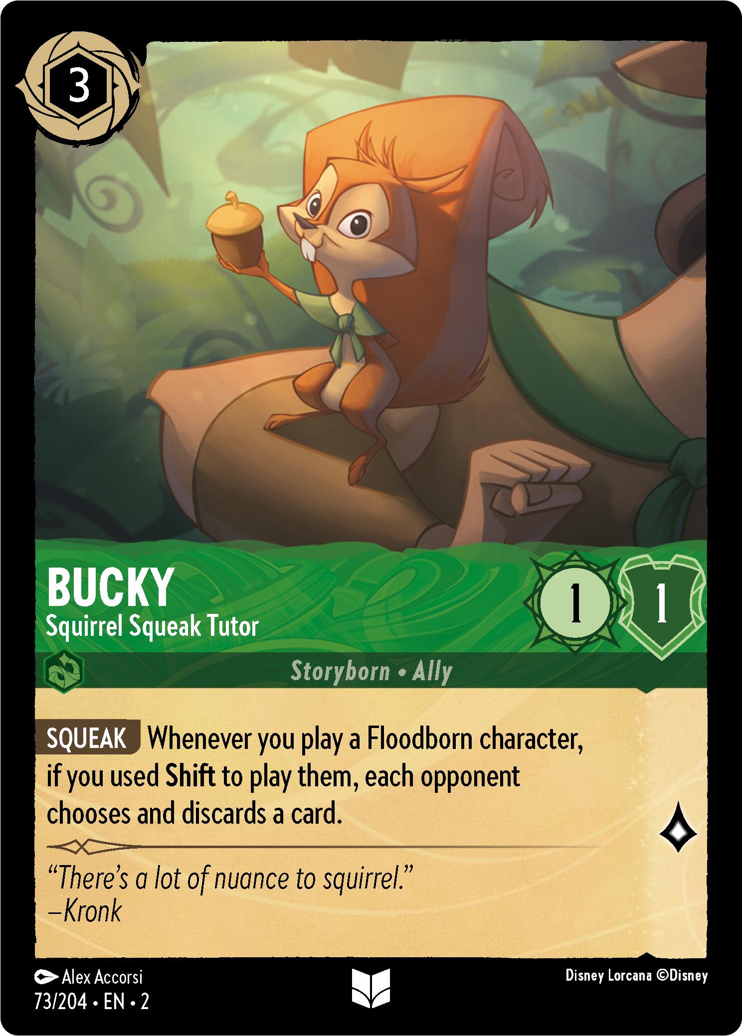 Bucky - Squirrel Squeak Tutor (Errata Version) (73/204) [Rise of the Floodborn] | Clutch Gaming